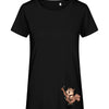 T-Shirt Frau Eichhörnchen - Schwarz