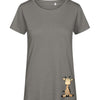 T-Shirt Frau Giraffe - Grau